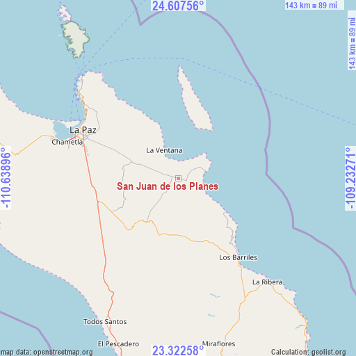 San Juan de los Planes on map
