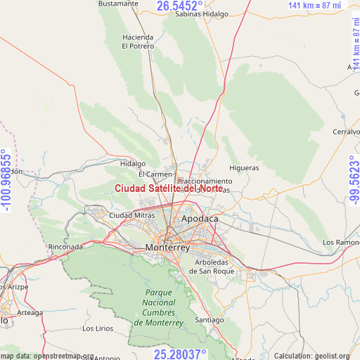 Ciudad Satélite del Norte on map
