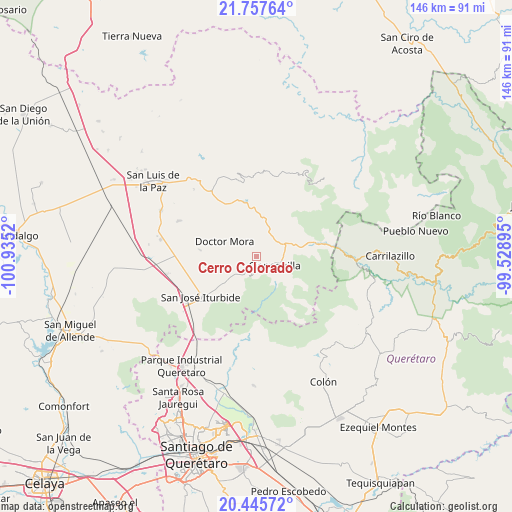 Cerro Colorado on map