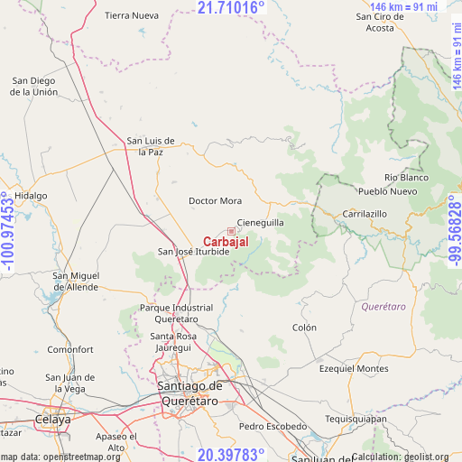 Carbajal on map