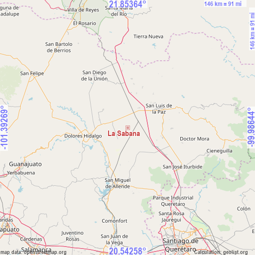 La Sabana on map