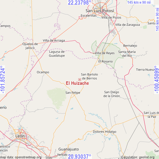 El Huizache on map