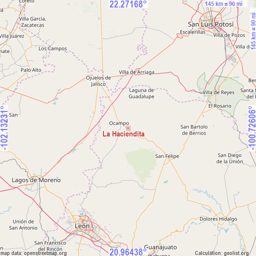 La Haciendita on map