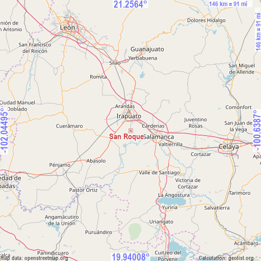 San Roque on map
