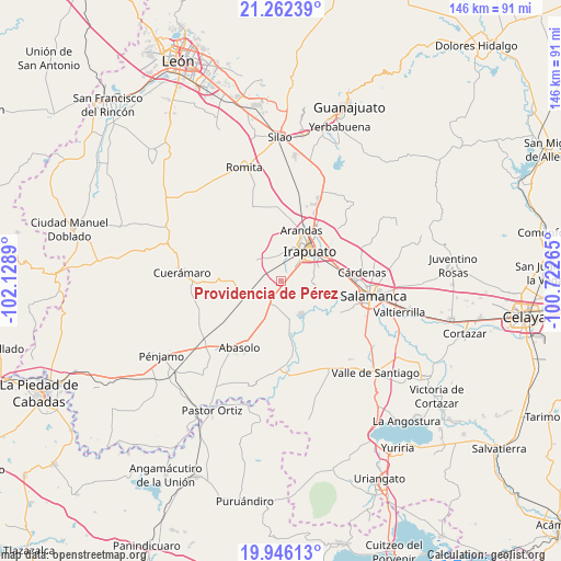 Providencia de Pérez on map