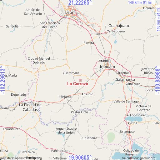 La Carroza on map