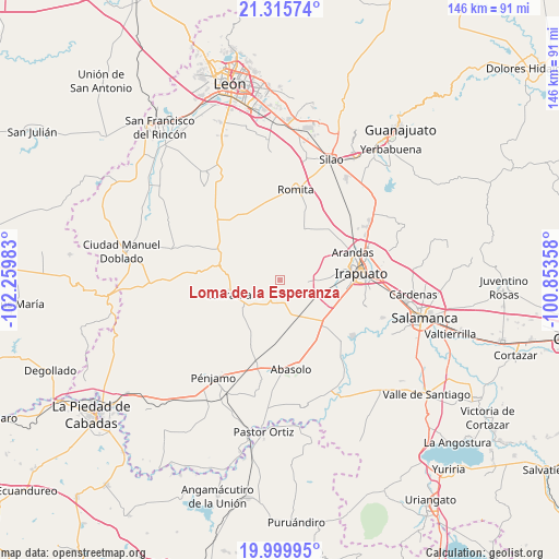 Loma de la Esperanza on map