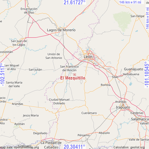 El Mezquitillo on map