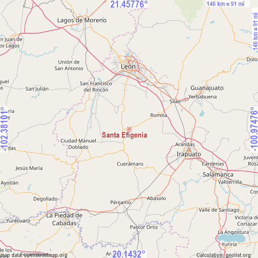 Santa Efigenia on map