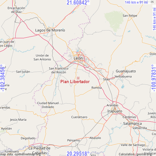 Plan Libertador on map