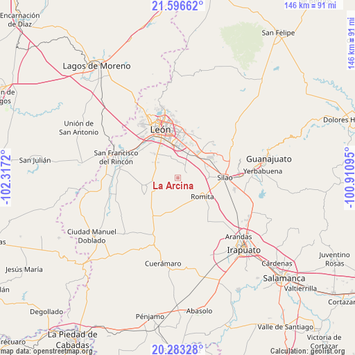 La Arcina on map