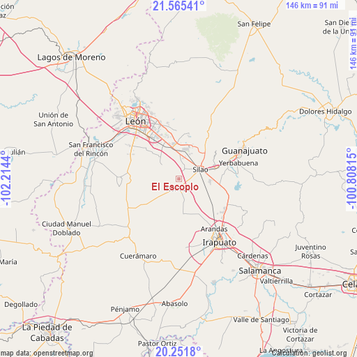 El Escoplo on map