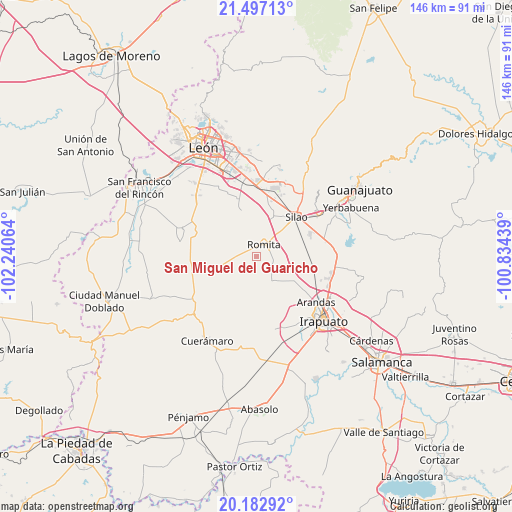 San Miguel del Guaricho on map
