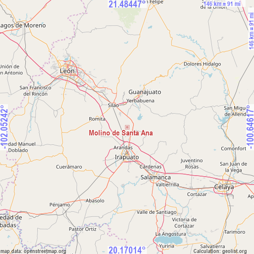 Molino de Santa Ana on map