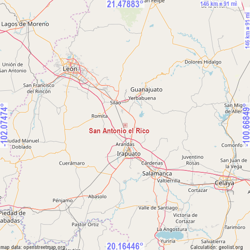 San Antonio el Rico on map