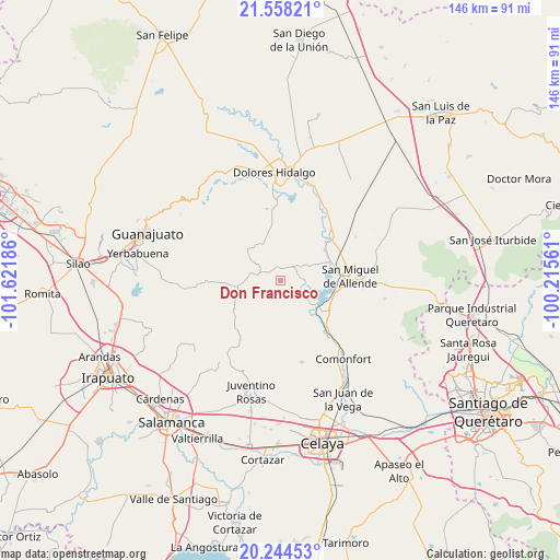 Don Francisco on map