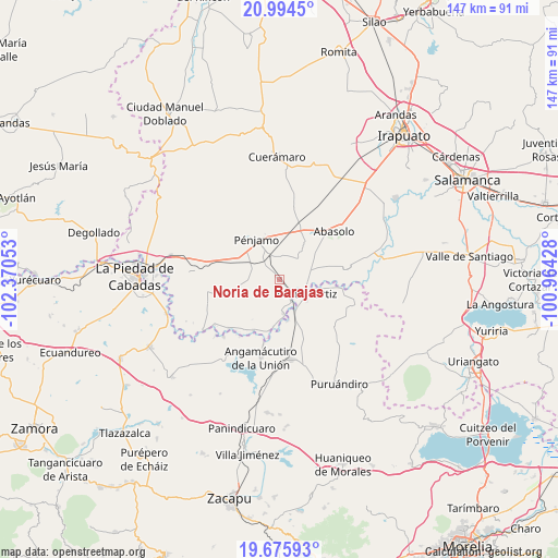 Noria de Barajas on map