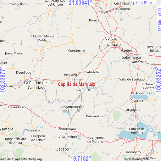 Capilla de Marquéz on map