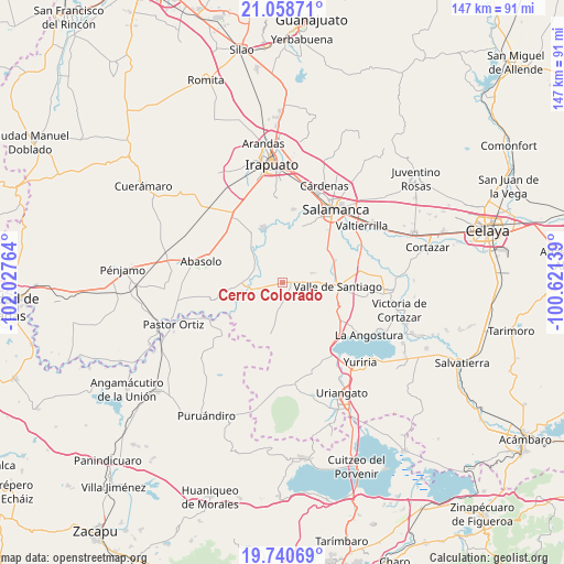 Cerro Colorado on map