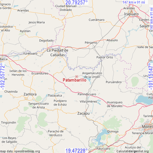 Patambarillo on map