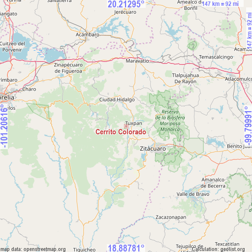 Cerrito Colorado on map