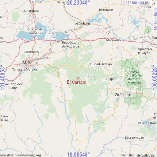El Caracol on map