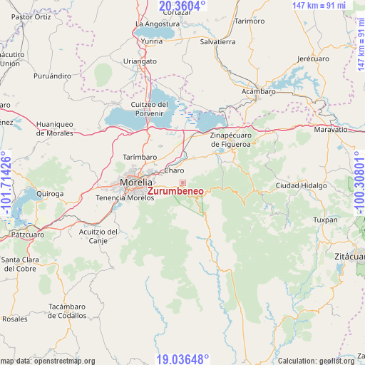 Zurumbeneo on map