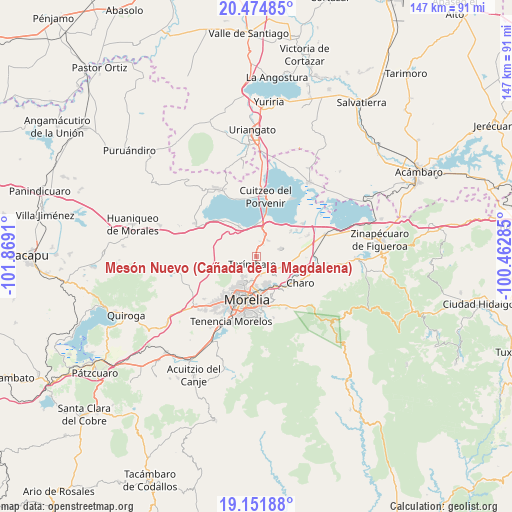Mesón Nuevo (Cañada de la Magdalena) on map
