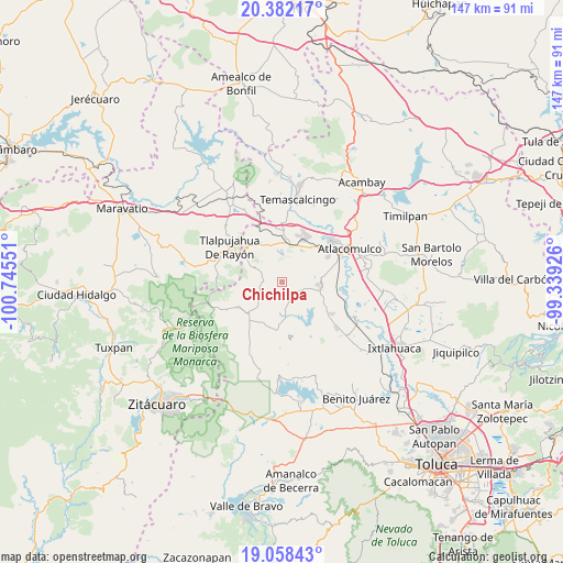 Chichilpa on map