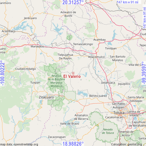 El Valerio on map