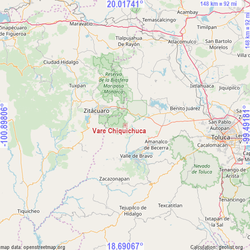 Vare Chiquichuca on map