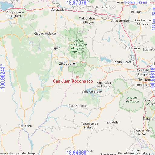 San Juan Xoconusco on map
