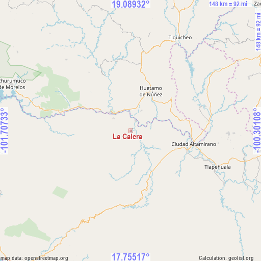 La Calera on map