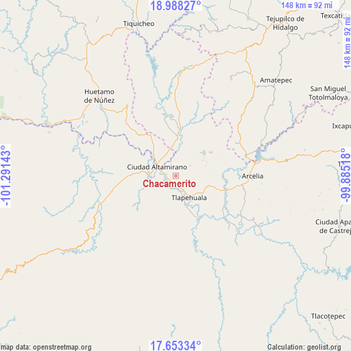 Chacamerito on map
