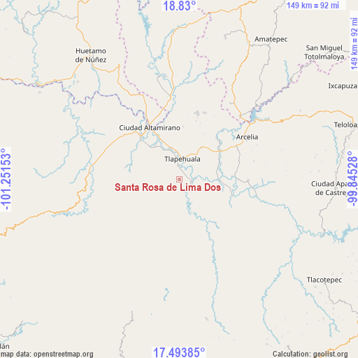 Santa Rosa de Lima Dos on map