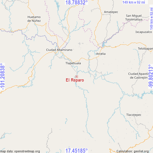 El Reparo on map