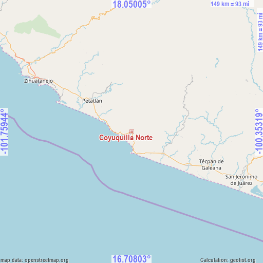 Coyuquilla Norte on map