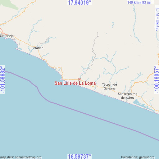 San Luis de La Loma on map