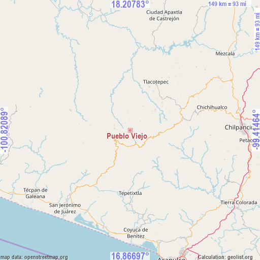 Pueblo Viejo on map