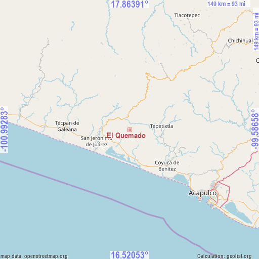 El Quemado on map