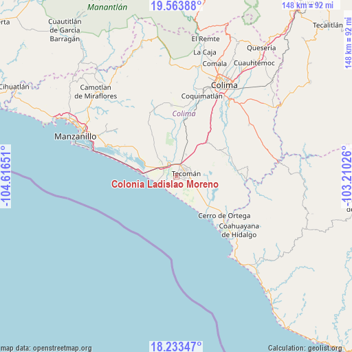 Colonia Ladislao Moreno on map