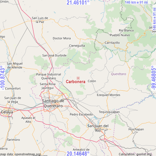 Carbonera on map