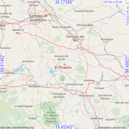 El Picacho on map
