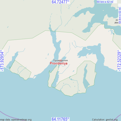 Provideniya on map