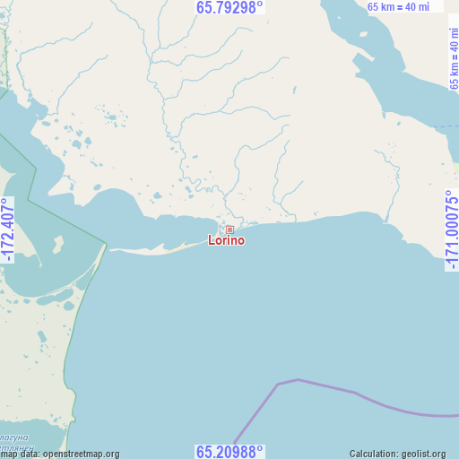 Lorino on map