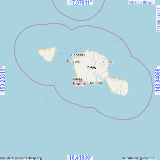 Papao on map