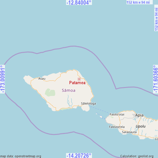 Patamea on map