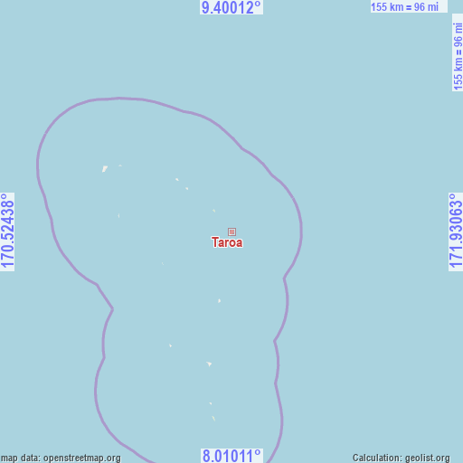 Taroa on map