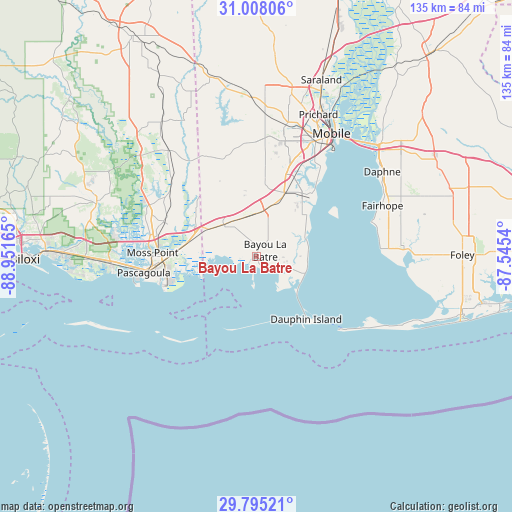 Bayou La Batre on map