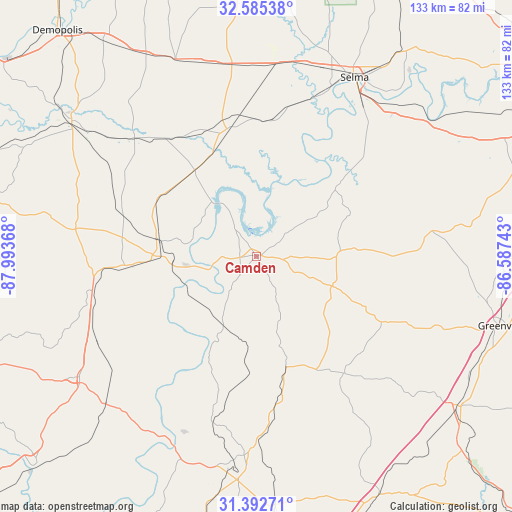 Camden on map